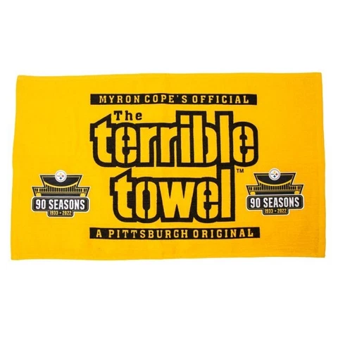 Pittsburgh Steelers NFL Football Official Gold 90th Season Terrible Towel NEW Cover