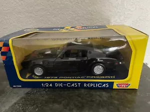 MotorMax Die-Cast Replicas 1973 Pontiac Trans Am scala 1/24 nuovo con scatola nero 73200 - Foto 1 di 3