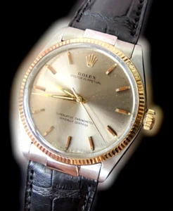 Rolex ♛ Oyster Perpetual 1005 Steel/Gold 18K Automatic Men's Chronometer 1966 - Picture 1 of 24