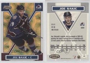 2002-03 Pacific Exclusive Gold Joe Sakic #46 HOF
