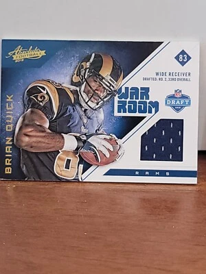 2012 Panini Absolute - War Room Materials RC #7 Brian Quick St.Louis Rams W. R. - Image 1 of 2
