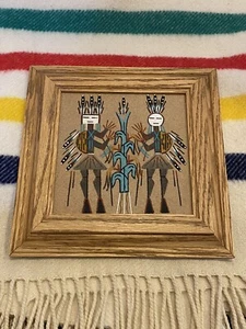 Navajo Sand Painting God of Harvest/God of Plenty Camel God Signed McDonald - Picture 1 of 8