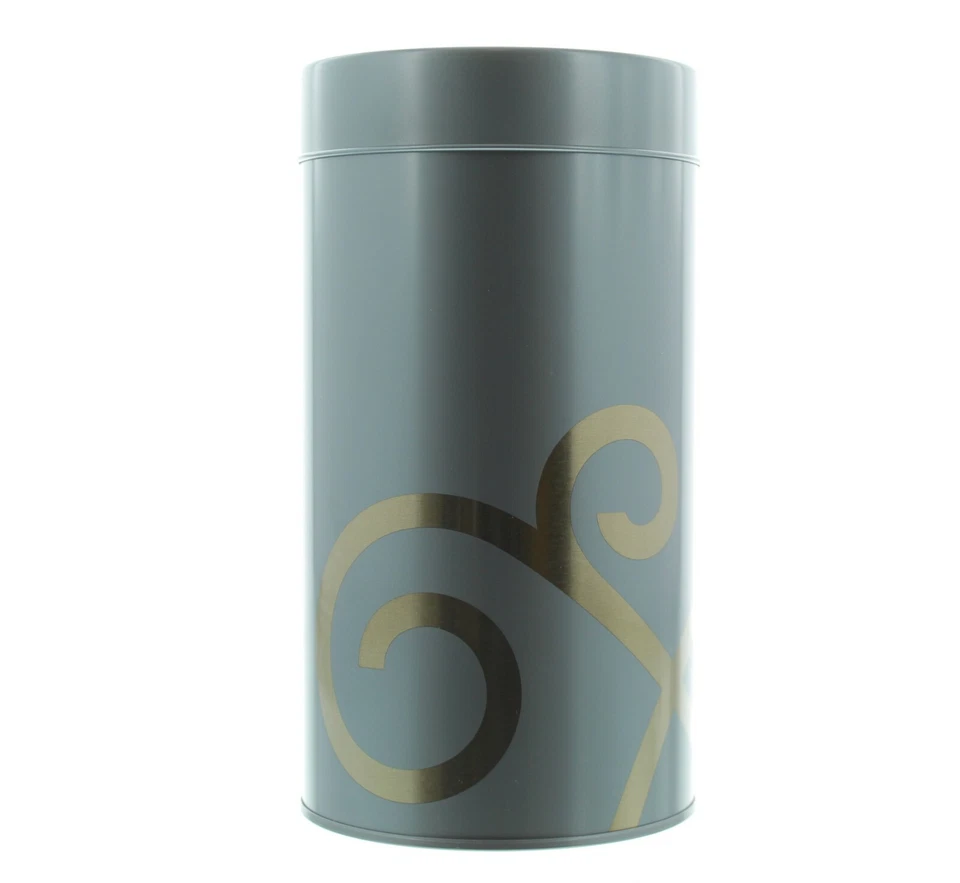 Teavana Airtight Tea Canister Gold Tin 16oz Loose Leaf Storage, Steel Grey New  - Image 1 of 4