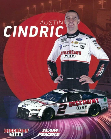 2022 AUSTIN CINDRIC “DISCOUNT TIRE” #2 NASCAR CUP SERIES POSTCARD Cover