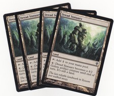 4 x Dread Statuary uncommon non basic land from Worldwake (MTG)