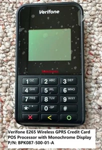 Verifone E265 POS P/N: M087-361-00-WWA GPRS Kreditkartenprozessor MONOCHROM - Bild 1 von 3