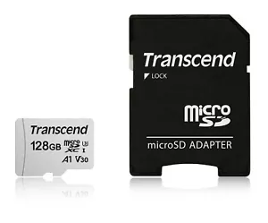 Transcend 128GB 300S microSDXC UHS-I Memory Card with SD Adapter TS128GUSD300S-A - Picture 1 of 2