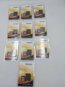 10+1 UNITS TOPRAM 4GB 4G SD Card - Picture 1 of 4