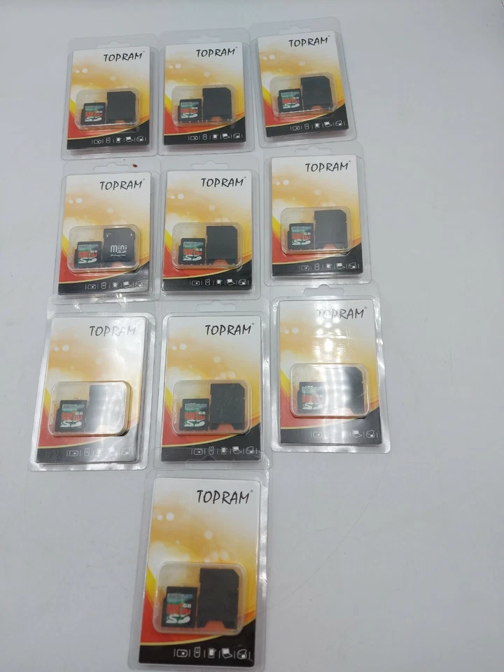 10+1 UNITS  TOPRAM 4GB 4G SD Card - Image 1 of 4
