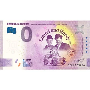 0€ ZERO EURO SOUVENIR BANCONOTA UFFICIALE LAUREL & HARDY - ITALIA - SELH 2024-1 - Picture 1 of 1