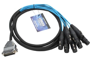 Elite Core 10' 25-pin D-Sub DB25 to 8 XLR Female 10ft Audio Cable Breakout Snake - Picture 1 of 5