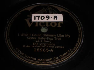 The Virginians: I Wish I Could Shimmy Like My Sister Kate 78 - Victor 18965 - Picture 1 of 1