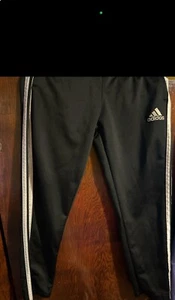 Adidas Jungen Iconic Tricot Jogginghose mit Kordelzug - Schwarz - Größe Small (8) - Bild 1 von 2