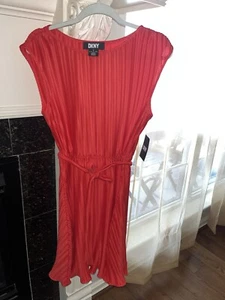 DKNY Damen Kleid rot Größe 8 GJ9/Mohnblume 129 $ - Bild 1 von 5
