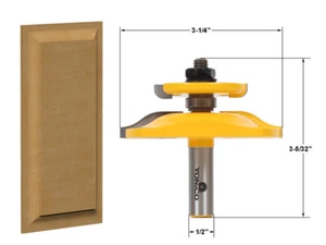 3-1/4" Ogee Raised Panel with Backcutter Router Bit - 1/2" Shank - Yonico 12143 - Picture 1 of 2