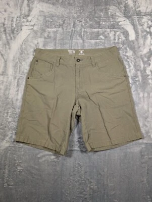 Mountain Hardware Hiking Shorts Mens Size 32 Beige Canvas 10" Inseam Outdoors - Image 1 of 4