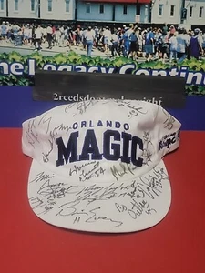 Vintage 97-98 Orlando Magic Starter Hat Signed By 18 Players+Tree Rollins 90s - Picture 1 of 12
