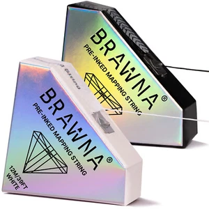 BRAWNA Black and White Pre-Inked Eyebrow Mapping String - Microblading Supplies - Picture 1 of 24