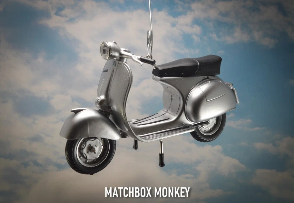 Vespa 150 GS Silver Metallic 1/12 Diecast Motorcycle Custom Christmas Ornament - Image 1 of 4