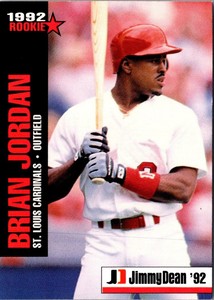 1992 Jimmy Dean Rookie Stars Brian Jordan #3 St. Louis Cardinals