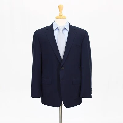 Samuelsohn 41S Navy Solid 2-Button Wool Sport Coat Blazer Jacket - Image 1 of 4