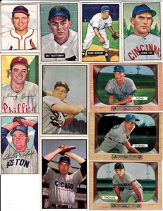 Bowman Baseball 1950 1951 1952 1953 1954 1955 All teams Avg EX+  Free Shipping