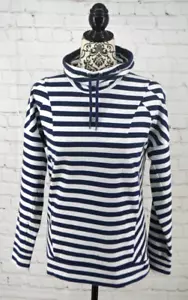 Maglione donna HELLY HANSEN collo cappuccio Bliss TAGLIA SMALL blu navy/bianco a righe - Foto 1 di 7