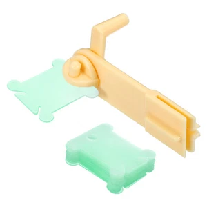 100Pcs Plastic Floss Bobbin Sewing Thread Card Board with Winder, Green - Picture 1 of 6