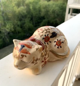  Estatuilla de gato dormido pintada a mano Takahashi de colección - Imagen 1 de 5