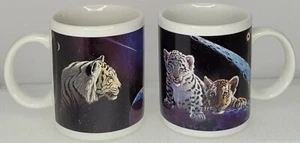 Schimmel Art Impressions, Inc White Tiger Cubs 2 Coffee Mugs 1997 Pre-owned - Picture 1 of 10