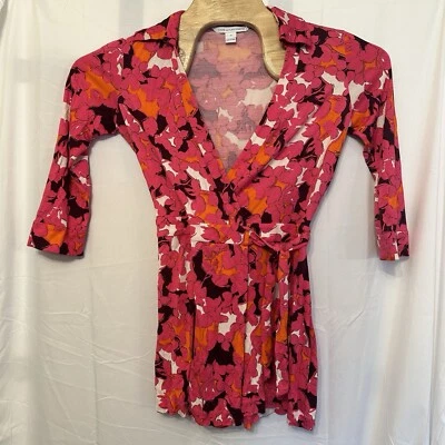 Mameluco Diane Von Furstenberg Celeste Eden Garden Rosa Seda Floral Talla 10 Foto 1 de 4