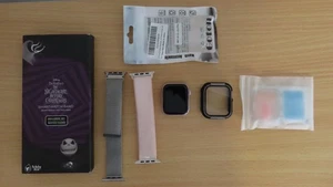 Apple Watch Series 9 45mm GPS Cellulaire LTE 100% Batt avec 3 Bandes Boîtier Lingettes - Photo 1 sur 11