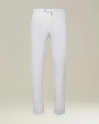 Pantalones de algodón blanco óptico Kiton para hombre 38/XXL ¡$1890! Foto 1 de 4