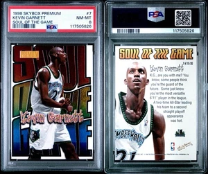 1998 Skybox Premium #7 Kevin Garnett Soul Of The Game Insert PSA 8 NM-MT  - Picture 1 of 3
