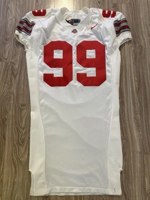 Camiseta deportiva Nike 52+4 de colección 2002 Ohio State Buckeyes #99 emitida por el equipo Jay Richardson Foto 1 de 4