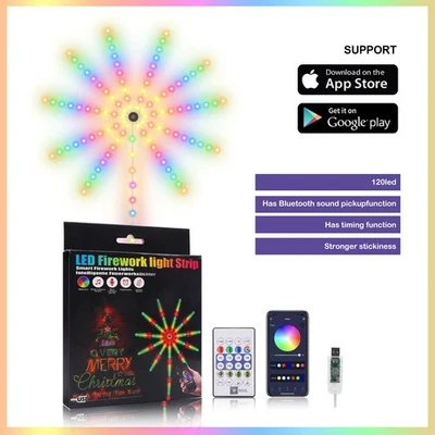 LED Feuerwerk Streifen Licht RGB+IC Traumfarbe adressierbar Smart APP Music Sync - Bild 1 von 4