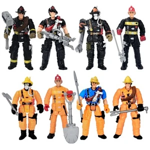 8 Pieces Firefighter Action Figures, Fireman Toys for 3 4 5 6 7+ Year Old Boy... - Picture 1 of 6