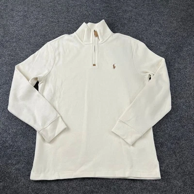 Suéter Ralph Lauren Estate Cuarto Cremallera Para Hombre Talla M Crema Foto 1 de 4