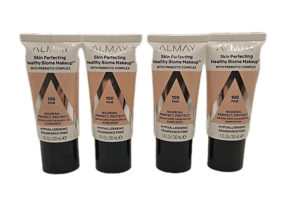 4x Almay Skin Perfecting Healthy Biome Foundation - SPF 25 - 100 FAIR  - 1 fl oz - Image 1 of 2
