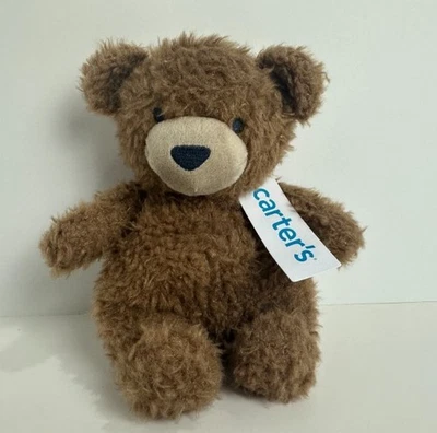 NWT Carters Brown Tan Fuzzy Teddy Bear Stuffed Animal Plush Baby Toy Lovey 68478 - Image 1 of 4