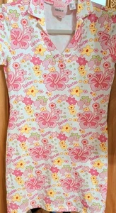 Barbie x Forever 21 Jersey Knit Polo Dress Tropical Print Size M - Picture 1 of 7