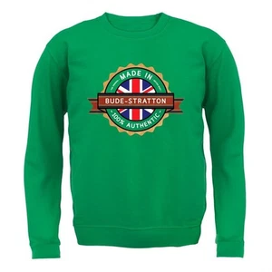 Made In BUDE-STRATTON - Kids Hoodie / Sweater - Town City Village Born Love Live - Picture 1 of 20