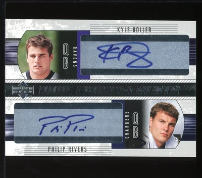 2004 Upper Deck Football KYLE BOLLER PHILIP RIVERS Dual Rookie RC Auto - Image 1 of 2
