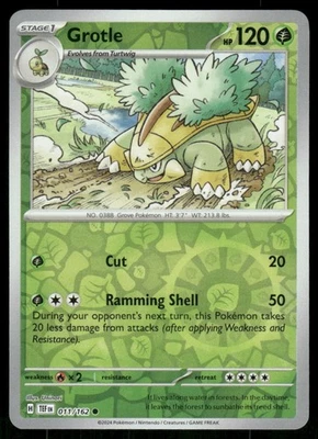 Grotle - 011/162 Common Reverse Holo NM Pokemon SV05: Temporal Forces - Image 1 of 2