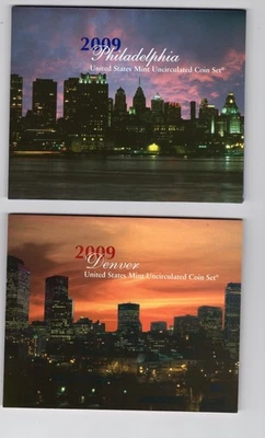 2009 Uncirculated from Denver and Philadelphia, original packaging - Image 1 of 2