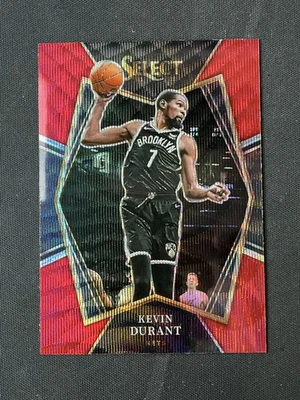 2021-22 Panini Select #135 Kevin Durant Red Wave Prizm Brooklyn Nets - Image 1 of 2