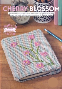 FUNDA LIBRO PATRÓN TEJIDO 21x31cm FLORAL-BORDADO FÁCIL 4 CAPAS SKM M8A - Imagen 1 de 1
