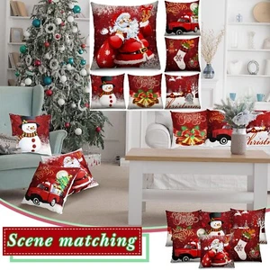 18"x18" Christmas Pillow Case Cushion Covers Decoration Holiday Decor for Sofa - Picture 1 of 18