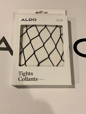 Meia-calça Aldo Fragnet Net preta média grande M/L collants nova - Imagem 1 de 4