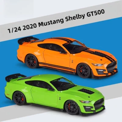 Mustang Shelby GT500 2020 escala 1:24 modelo de coche de metal juguetes adorno IDEA DE REGALO Foto 1 de 4